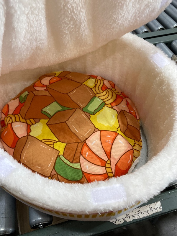 View 3 of ?? Ramen Noodle Dog & Cat Bed,Keep Warm and Super Soft Creative Pet Nest for Indoor Cats,Removable Washable Cushion for Small Medium Large Dogs and Cats