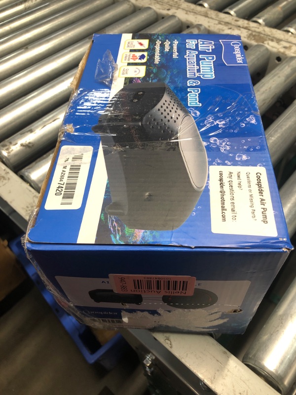 Photo 1 of **GENERATOR ONLY, MISSING 2 AIR STONES**
Coospider Upgrade 8W Aquarium Air Pump for 20-600 Gallon, Ultra Quiet Aquarium Bubbler, Dual Outlet Fish Tank Bubbler Adjustable Airflow for Large Aquarium Oxygen Generator with 2 Air Stone