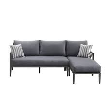 Photo 1 of Ove Decors 15PSC-MA1A02-GR1OT Madison 91 Inch 2-Piece Sectional Set in Grey
