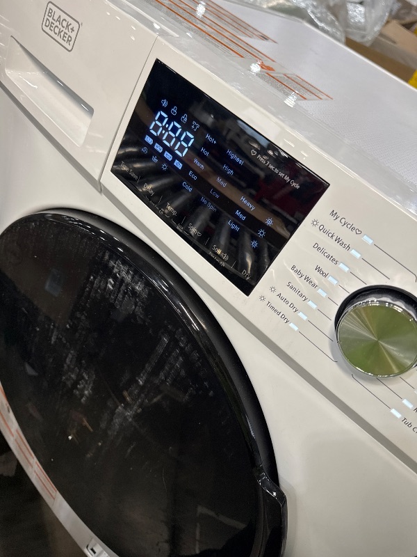 Photo 1 of *POWERS ON**BLACK+DECKER Washer and Dryer Combo, 2.7 Cu. Ft. All In One Washer and Dryer with LED Display & 16 Cycles
