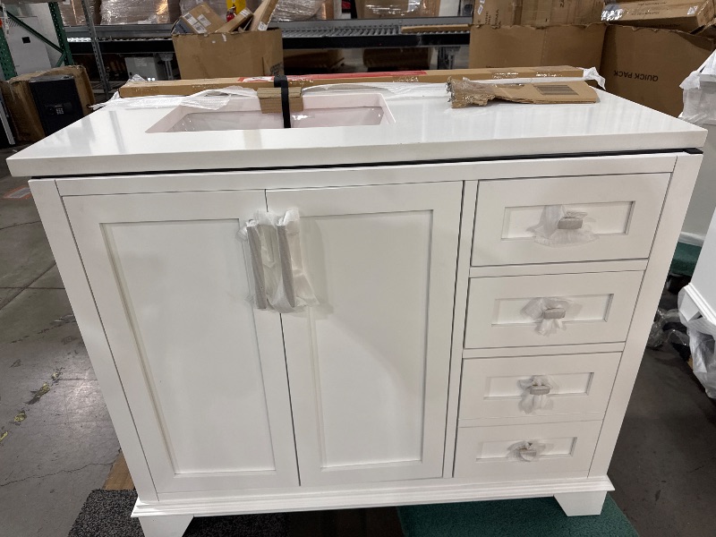 Photo 2 of *PHOTO FOR REFERENCE** Boston 36 in. W x 22 in. D x 36 in. H Single Sink Bath Vanity Center in White with 