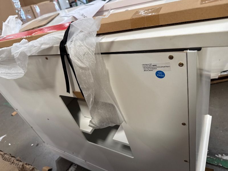 Photo 1 of *UNKNOWN SIZING** WHITE SINK CABINET WITH 6 DOORS 