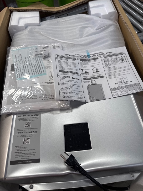 Photo 1 of NEW Rinnai RXP199iN Condensing Smart Sense Natural Gas or Propane Tankless Water Heater, Indoor or Outdoor Water Heater, Up to 11.1 GPM, 199,000 BTU