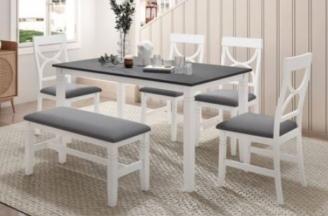 Photo 1 of ***BOX 2 OF 2 ONLY**6 Piece Wood Dining Table Set Kitchen Table Set
