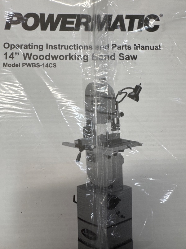 Photo 2 of ***Parts Only***Powermatic 14-Inch Woodworking Bandsaw, 1-1/2 HP, 115/230V 1Ph (Model PWBS-14CS)