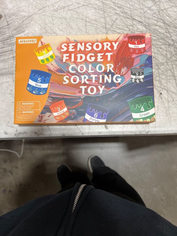 Photo 1 of Color Sorting Sensory Toys, Color and Number Maze - Montessori Squishy Color Matching Preschool Learning Counting Puzzle Board, Fine Motor Skills Game for Toddlers Kids Boys Girls Gifts Ages 1 2 3 4 5