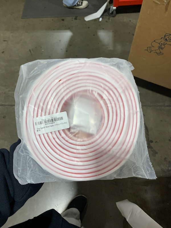 Photo 2 of ?New Upgrade? Silicone Weather Stripping Door Seal Strip,Self-Adhesive Door Weather Striping for Doors,Door Weather Seal Strip for Door Soundproofing Insulation White 3/8" (W) x 1/4" (T) x 33ft (L)