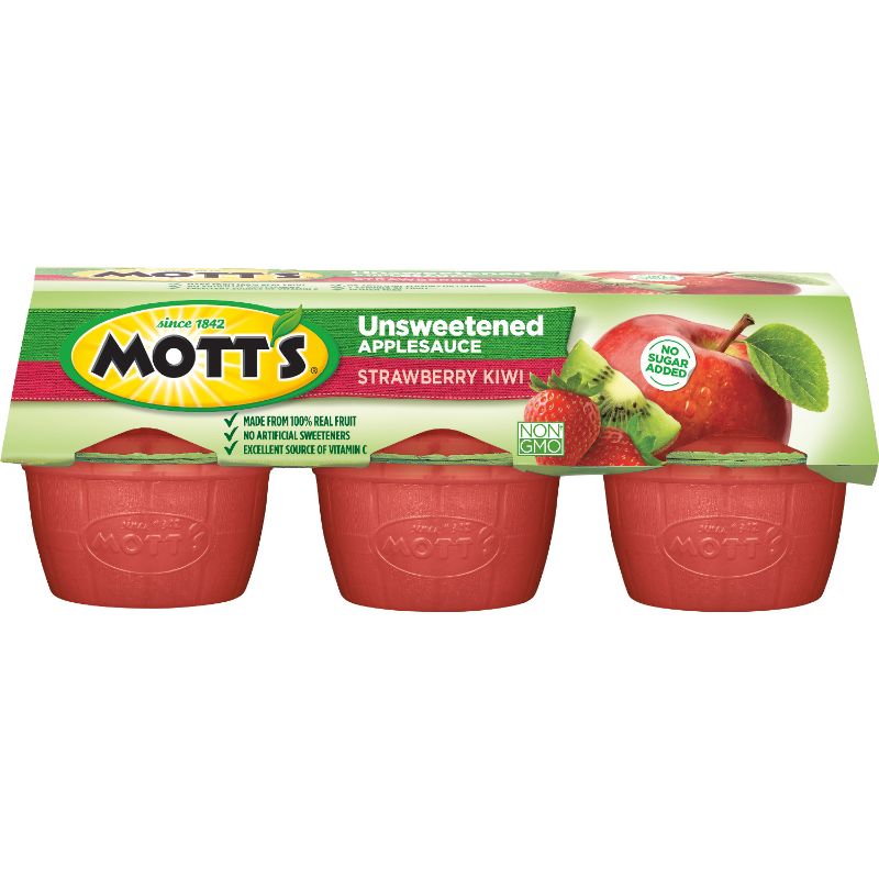 Photo 1 of (6 Pack) Mott S No Sugar Added Strawberry Kiwi Applesauce Cups 3.9 Oz
Exp 02/09/2025