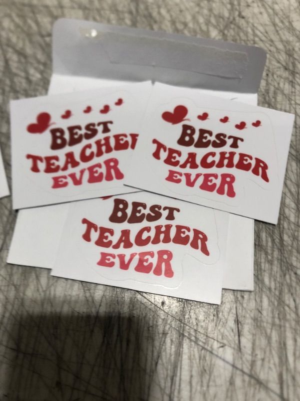 Photo 1 of (3Pcs) Best Teacher Ever Retro Sticker, Education Teacher Sticker, Teaching Sticker Waterproof Vinyl Decals for Book Laptop Phone Water Bottles Tumblers, Gift for Teachers Future Teacher, 3 x 2.3 Inch