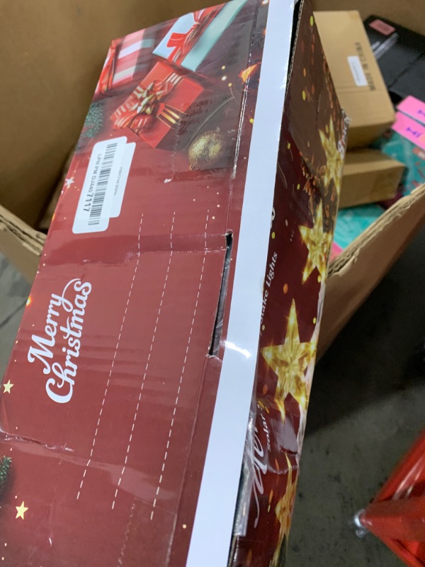 Photo 1 of Christmas Decorations Solar Lights Outdoor: 8 Pack 64 LED Solar Christmas Lights Outdoor Waterproof, 8 Warm White Lighting Modes Christmas Pathway Lights Xmas Decor for Outside Yard Garden Backyard