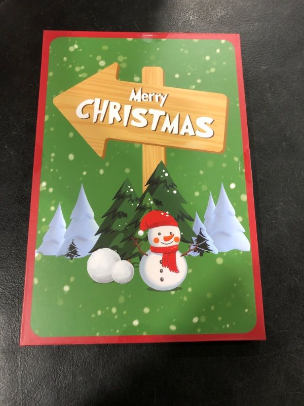 Photo 1 of 12 PCS Winter Vacation Wooden Christmas Ornaments Fun Green Decor for Hanging on Christmas Tree(B)