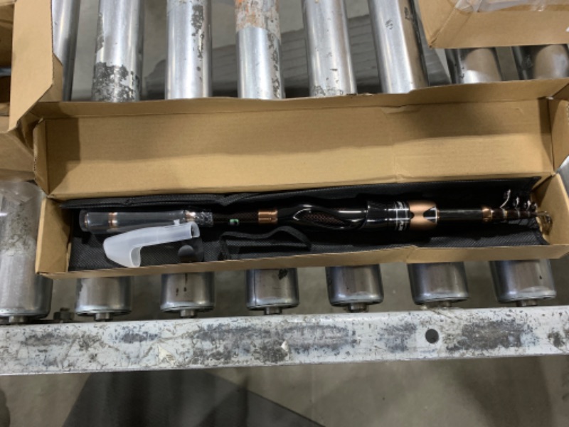 Photo 1 of PLUSINNO Fishing Rod and Reel Combos, Bronze Warrior Toray 24-Ton Carbon Matrix Telescopic Fishing Rod Pole, 12 +1 Shielded Bearings Stainless Steel BB Spinning Reel, Travel Freshwater Fishing Gear