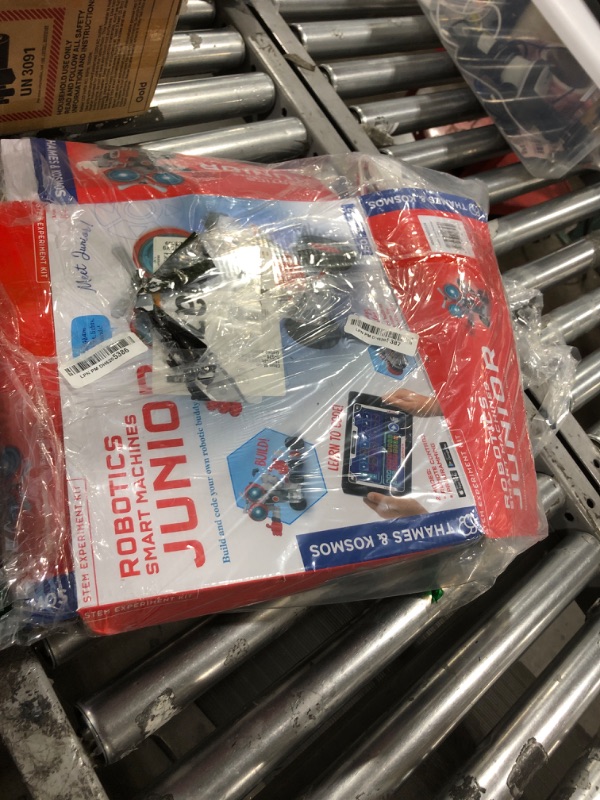 Photo 1 of Thames & Kosmos Robotics Smart Machines Junior STEM Kit, Build & Code Your Robot’s Movements, Speed, Lights & Sounds, for Ages 8+, Use Screen-Free w/Built-in Buttons or via Block-Based Coding App