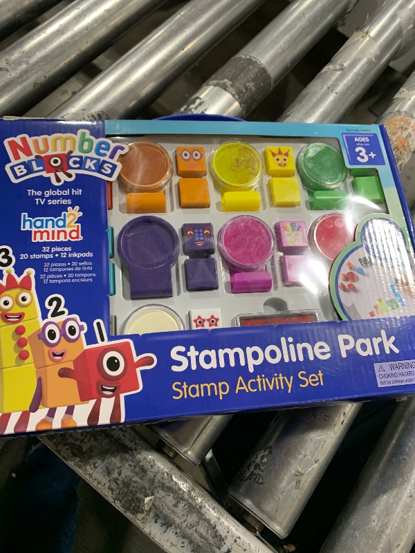 Photo 2 of hand2mind Numberblocks Stampoline Park Stamp Activity Set, 20 Kids Stamps, 12 Washable Ink Pads, Number Toys, Preschool Learning Activities, Math Toys, Toddler Counting Toys, Birthday Gifts for Kids