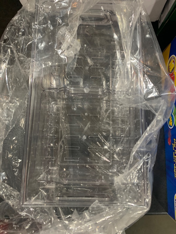 Photo 1 of 6 PACK Stackable Refrigerator Organizer Bins with Pull-out Drawer,Clear Fridge Drawer Organizer with Handle,Plastic Food Container Set for Kitchen organizer