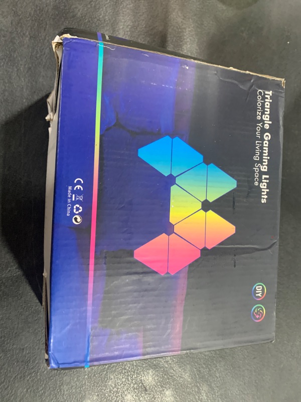 Photo 1 of Triangle LED Lights for Gaming Setup, RGB Triangle Wall Lights for Bedroom, Smart Home Light Panels Works with Alexa Google Assistant,APP/Voice/Remote Controlled,Music Sync Gaming Room Decor,12 Pack