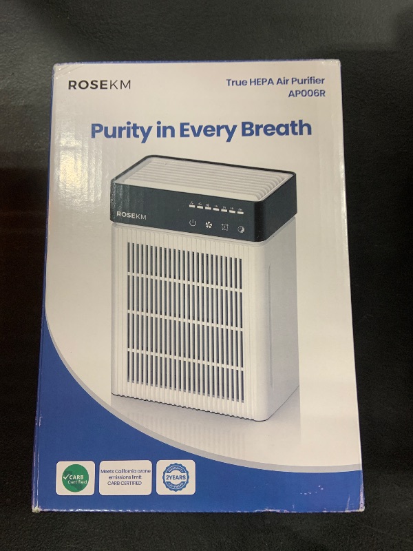 Photo 2 of ROSEKM Air Purifiers for Bedroom Home, Small Portable HEPA Air Filter Cleaner with Essential Oil Diffuser, Sleep Mode & Timer for Home Pets, Room, Car, Office