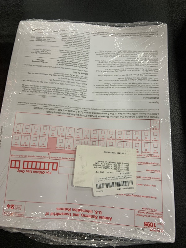 Photo 2 of 1099 1099 NEC Forms 2024, 4 Part 25 Vendor Kit of Laser Forms, Compatible with QuickBooks and Accounting, 25 Pack, Software and Envelopes NOT Included, Made in The USA