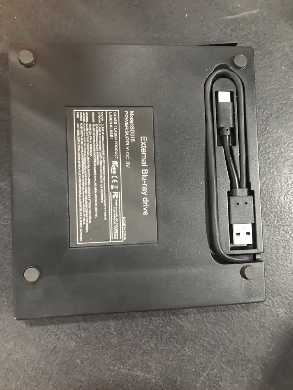 Photo 1 of External Blu Ray Drive, 4K Portable Blu Ray Burner USB 3.0 Type-C UHD BD Player with SD/TF Port, CD/DVD Burner R/W 3D Blu Ray Drive, External 4k Blu Ray Drive Compatible with Windows Mac OS Laptop