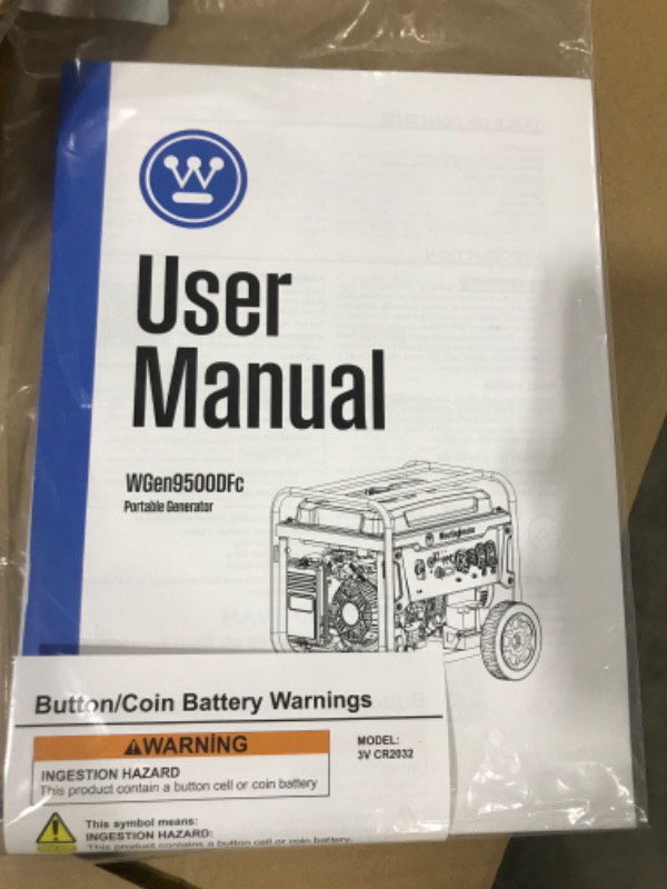 Photo 5 of Westinghouse WGen9500DFc - 9500 Watt Electric Start Dual Fuel Portable Generator w/ Wireless Remote Start & CO Sensor


