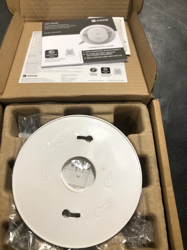 Photo 1 of Kidde Hardwired Smoke & Carbon Monoxide Detector, 10-Year Battery Backup, Interconnectable LED Warning Light Indicators