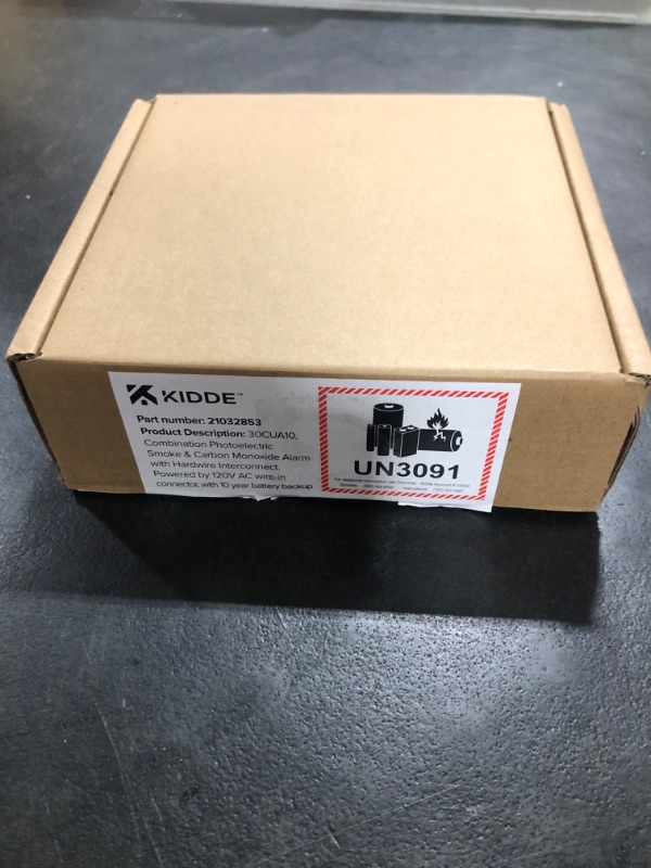 Photo 1 of Kidde Hardwired Smoke & Carbon Monoxide Detector, 10-Year Battery Backup, Interconnectable LED Warning Light Indicators
