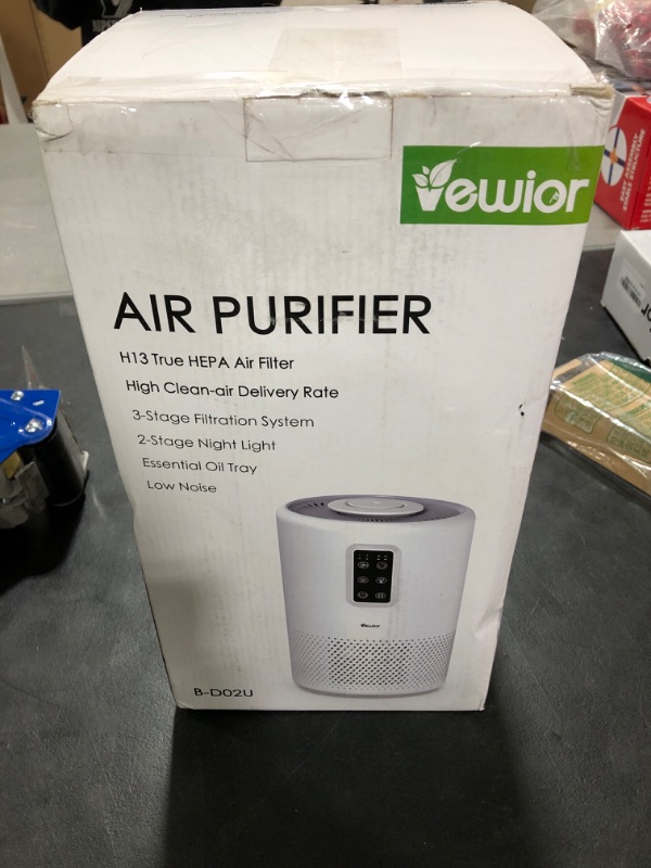 Photo 1 of Air Purifiers for Home Large Room up to 1400ft², VEWIOR H13 True HEPA Air Purifier for Bedroom with night light, Fragrance Sponge, Sleep Mode, Timer, Lock, Air Cleaner for Wildfire Smoke Odor Dander