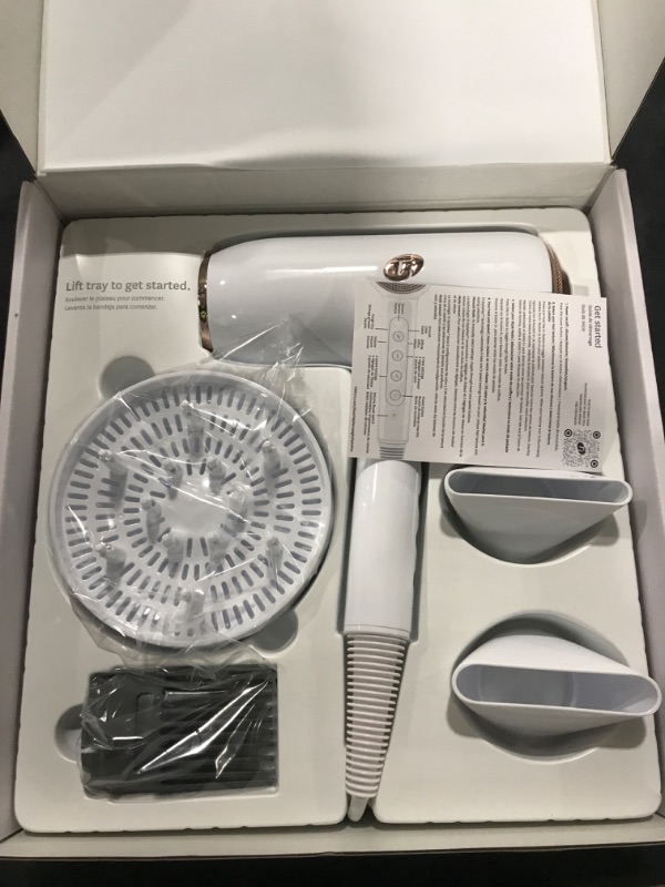 Photo 3 of T3 Featherweight StyleMax Professional Ionic Hair Dryer with Custom Heat Automation & 4 Attachments, Fast Drying, Lightweight with 5 Heat & 3 Speed Settings, 2 Concentrators, Diffuser & Smoothing Comb