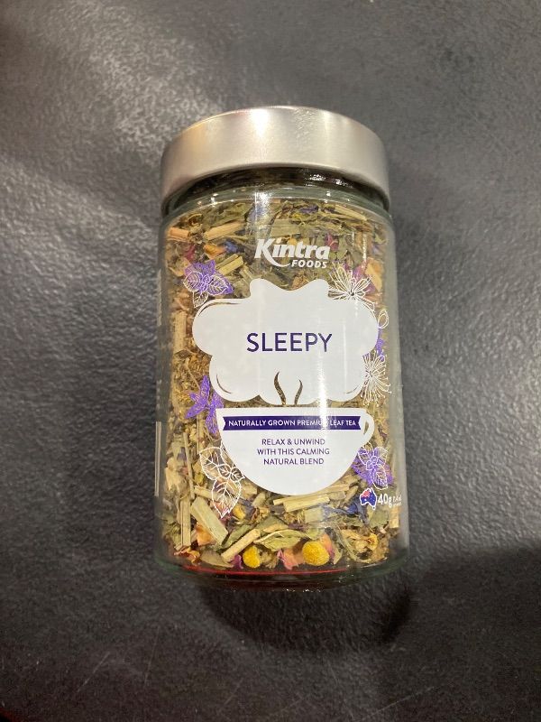 Photo 1 of Kintra Foods Sleepy Organic Loose Leaf Tea | Herbal Blend for Relaxation and Restful Sleep Tea | Caffeine Free with Chamomile, Lavender & Passion Flower | Soothing Sleep Aid | 40g (40 Servings)