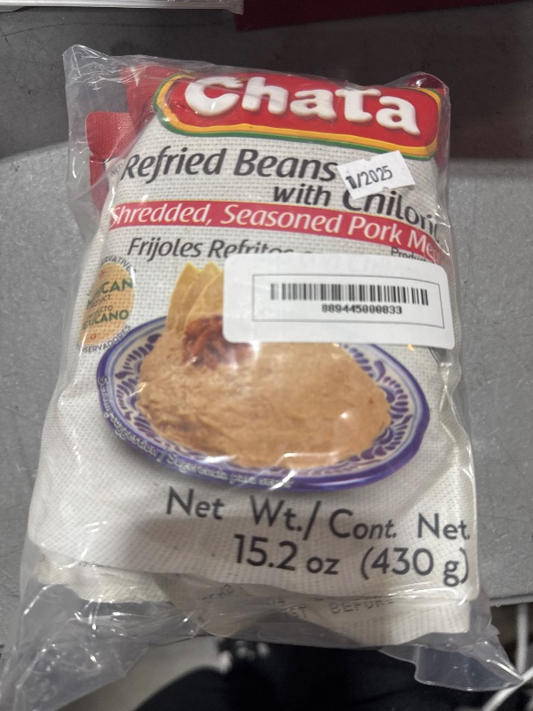 Photo 2 of Chata Refried Beans with Chilorio | Practical + Delicious | Ready-to-Eat | Authentic Mexican Flavor | 15.2 Ounce (Pack of 3)