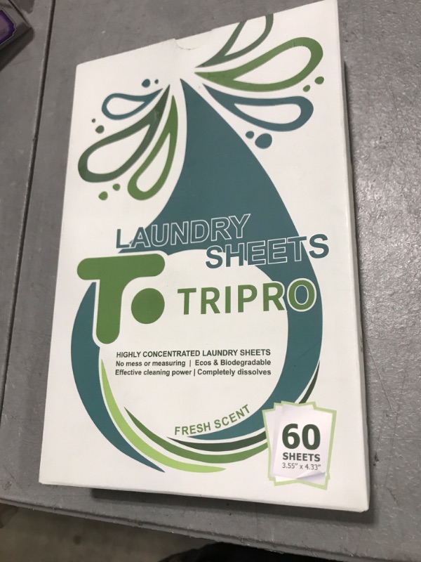Photo 1 of Laundry Detergent Sheets Travel Laundry Sheets Fresh Linen, Eco-Friendly Liquidless Washer Sheets, 60 Sheets