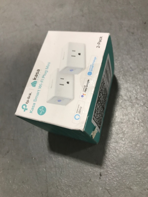 Photo 1 of Kasa Smart Plug Ultra Mini 15A, Smart Home Wi-Fi Outlet Works with Alexa, Google Home & IFTTT, No Hub Required, UL Certified, 2.4G WiFi Only, 2 Count (Pack of 1)(EP10P2) , White