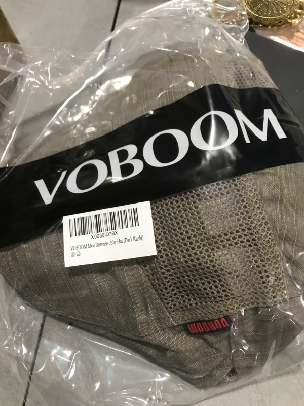 Photo 1 of VOBOOM Men Distressed Ivy Caps Breathable Mesh Summer Newsboy Hat Adjustable Outdoor Cabbie Gatsby Hat (Dark Khaki)