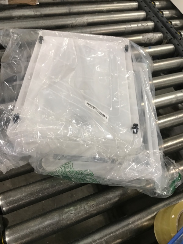 Photo 1 of Gifhomfix Extra Large Medicine Storage Box with Handles, First Aid Box Clear Medical Supply Organizer with Removable Tray, Multipurpose Plastic Medicine Chest with Wheels