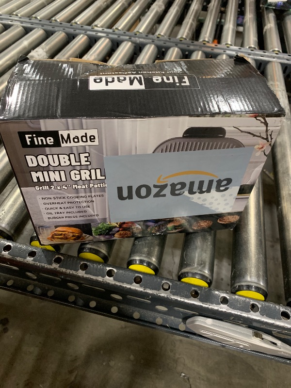 Photo 1 of FineMade Double Mini Grill Maker, Breakfast Sandwich Maker, Burger Press Patty Maker, Panini Press Grill, Small Electric Grill, Ideal for Making Breakfast, Lunch and Snacks