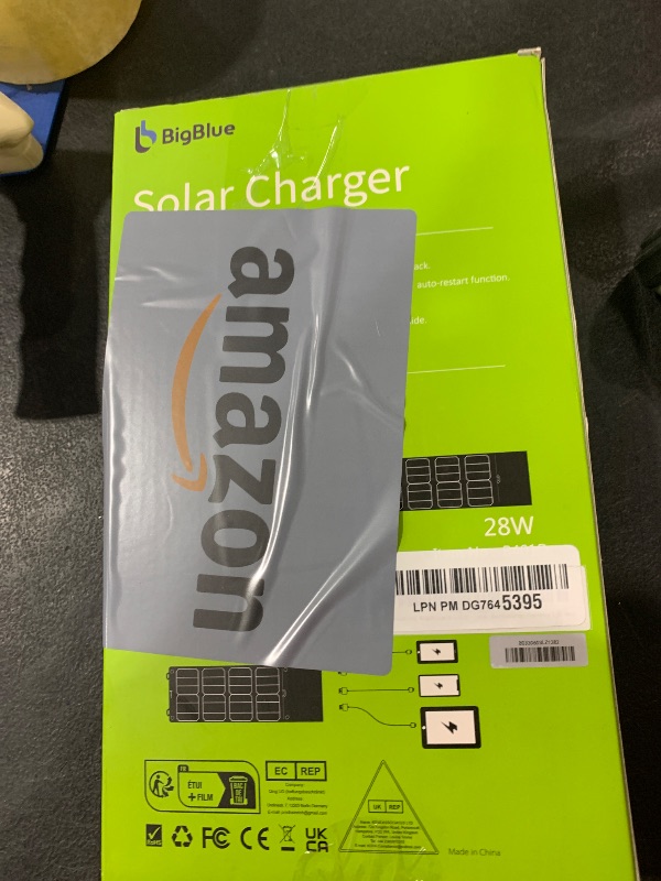 Photo 2 of [Upgraded] BigBlue 3 USB Ports 28W Solar Charger(5V/4.8A Max), Portable SunPower Solar Panel for Camping, IPX4 Waterproof, Compatible with iPhone 11/XS/XS Max/XR/X/8/7, iPad, Samsung Galaxy LG etc.