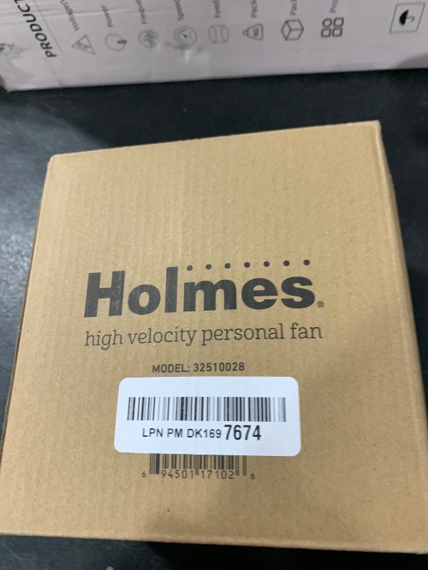 Photo 2 of HOLMES 4" Mini High-Velocity Personal Desk Fan, 4 Blades, Adjustable 360° Head Tilt, Durable Metal Construction, Single Speed, Ideal for Home, Dorm Rooms, Bedrooms, or Offices, Black