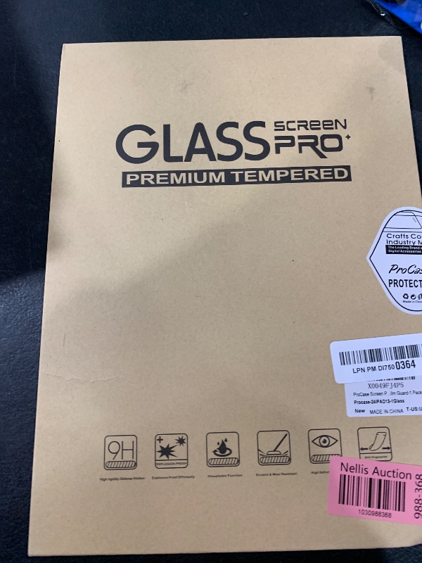 Photo 2 of ProCase Screen Protector for iPad Pro 13 Inch(M4)/ iPad Air 13 Inch(M2) 2024 Tempered Glass Screen Saver Protective Film Guard -1 Pack