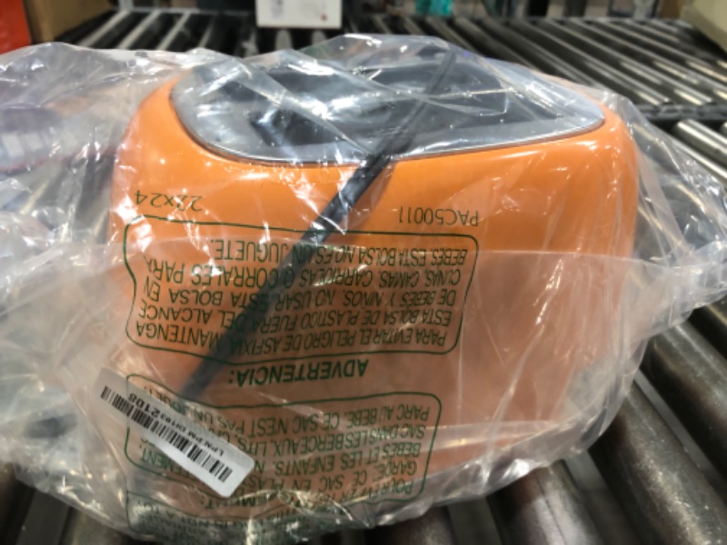 Photo 1 of 2 Slice Toaster Roter Mond Retro Stainless Steel Toaster with Bagel, Cancel, Defrost Function and 6 Bread Shade Settings Bread Toaster, Extra Wide Slot and Removable Crumb Tray, Orange