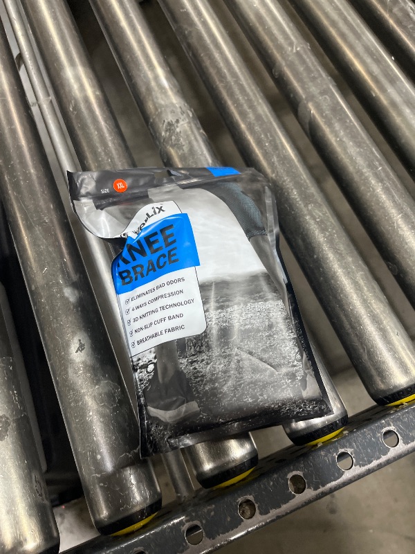 Photo 1 of POWERLIX Knee Compression Sleeve (Pair) - Best Knee Brace for Knee Pain for Men & Women – Knee Support for Running, Basketball, Volleyball, Weightlifting, Gym, Workout, Sports - (Black XXL)