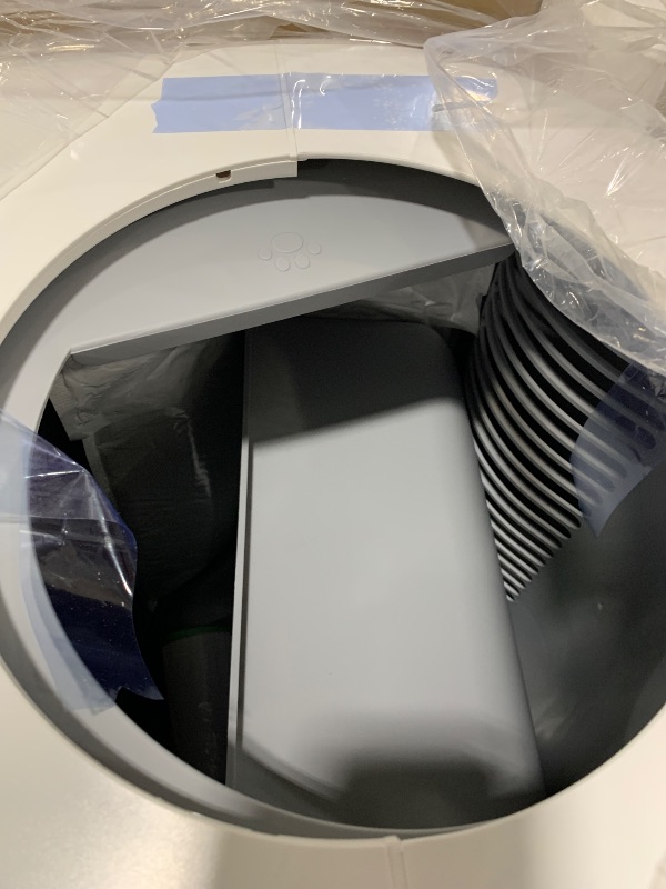 Photo 1 of Self Cleaning Litter Box - Automatic Cat Litter Box self Cleaning, with 1 Roll Trash Bags and Mat, Light-White