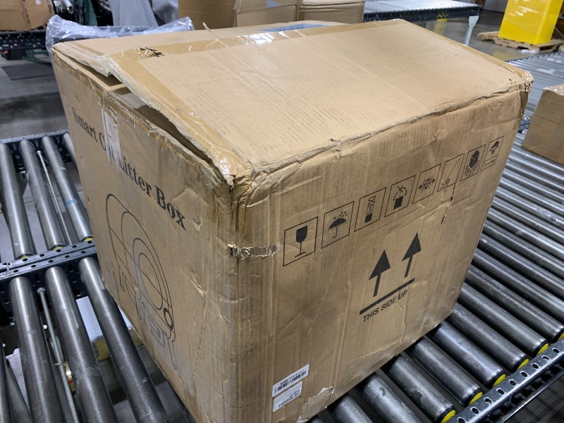 Photo 1 of Self Cleaning Litter Box - Automatic Cat Litter Box self Cleaning, with 1 Roll Trash Bags and Mat, Light-White