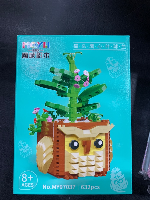 Photo 2 of **SOLD FOR PARTS**
 1 Pack Micro Brick Building Toys, Lion Red Swire & Cat Cactus & Owl Heart Leaf Orchid, Mini Building Blocks Cute Plant Set, Succulent Garden The World's Smallest Building Block Set