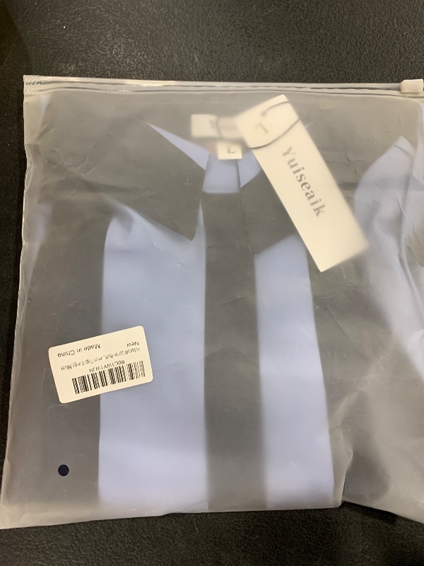 Photo 1 of Yuiseaik Satin Button Down Shirts for Women Long Sleeve Silky Pinstripe Casual Blouse Summer Top (Large,Blue)