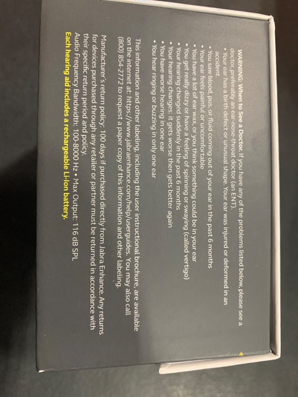 Photo 5 of Jabra Enhance Select 300 OTC Hearing Aids, Audiology Team Care Included, Bluetooth Streaming for Calls, Music, Media for iOS & Android, Nearly Invisible & Comfortable, Noise Reduction - Silver