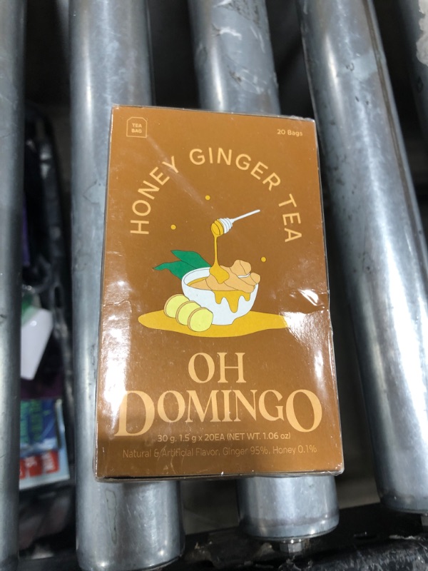 Photo 2 of OH DOMINGO Honey Ginger Tea, Individually Wrapped Tea Bags, 20 Count, Caffeine Free, Sweetened with Honey, Energizing and Soothing Blend