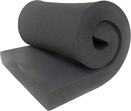 Photo 1 of AKTRADING CO. CertiPUR-US Certified Charcoal Rubber Cushion (Seat Replacement, Foam Padding, Acoustic Upholstery Sheet ) - 1"H X 24"W X 72"L
