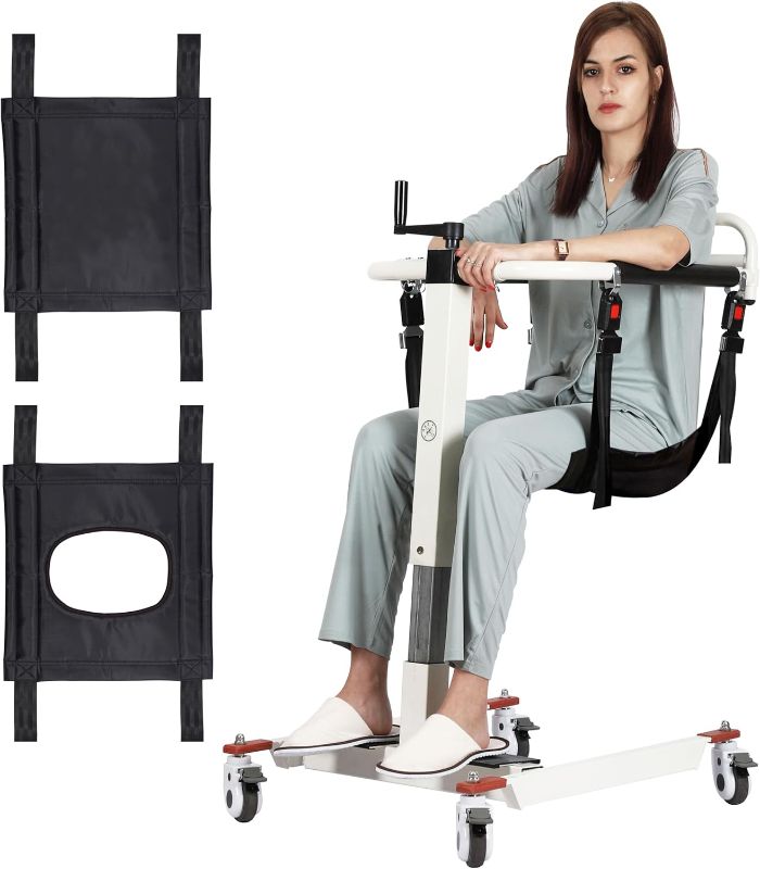 Photo 1 of Patient Lift Transfer Chair, Patient Lift for Home Portable car Lift Transfer Lift Wheelchair, Transfer Lift Aid for Elderly/Disabled, Bedside Commode Transport Chair (Basic Version)
