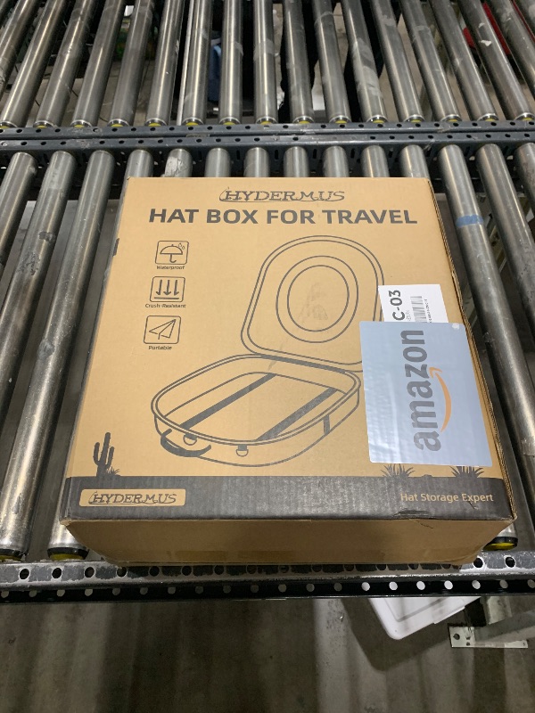 Photo 1 of Cowboy Hat Box for Travel, Waterproof Hat Travel Case, Crush Proof Hat Can Storage for Fedora