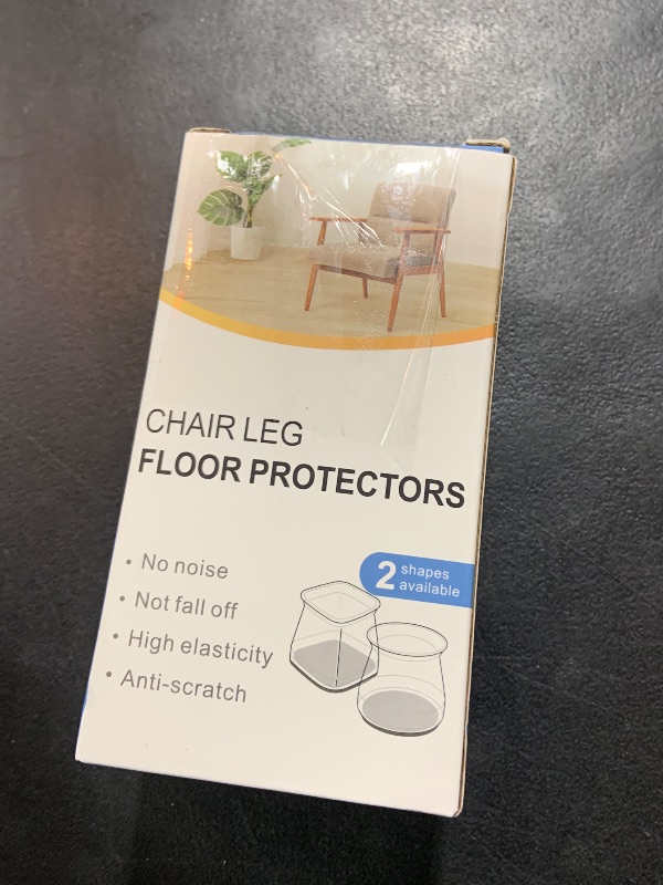 Photo 2 of 24 Pcs Chair Leg Floor Protectors for Hardwood Floors Silicone Covers to Protect Wood Tile Floors Felt Bottom Furniture Leg Caps Non Slip Reduce Noise (Fit:1.3"-2")